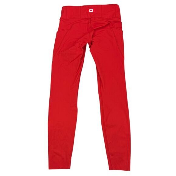 LULULEMON Team Canada Fast and Free High-Rise Tight 28" Red Size 6 - Picture 3 of 7